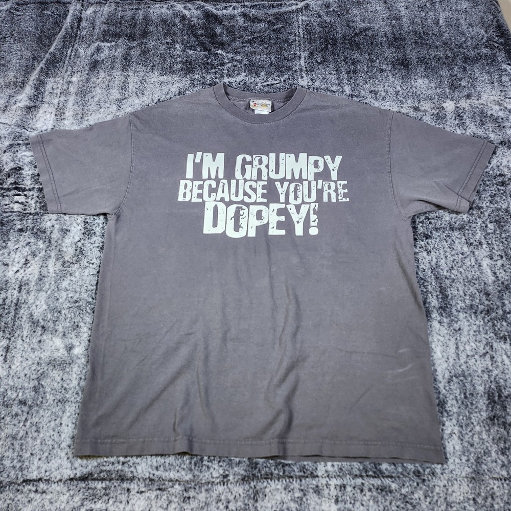 Disneyworld Walt Disney Grumpy Sz 28.5x23 I'm Grumpy Because You're Dopey